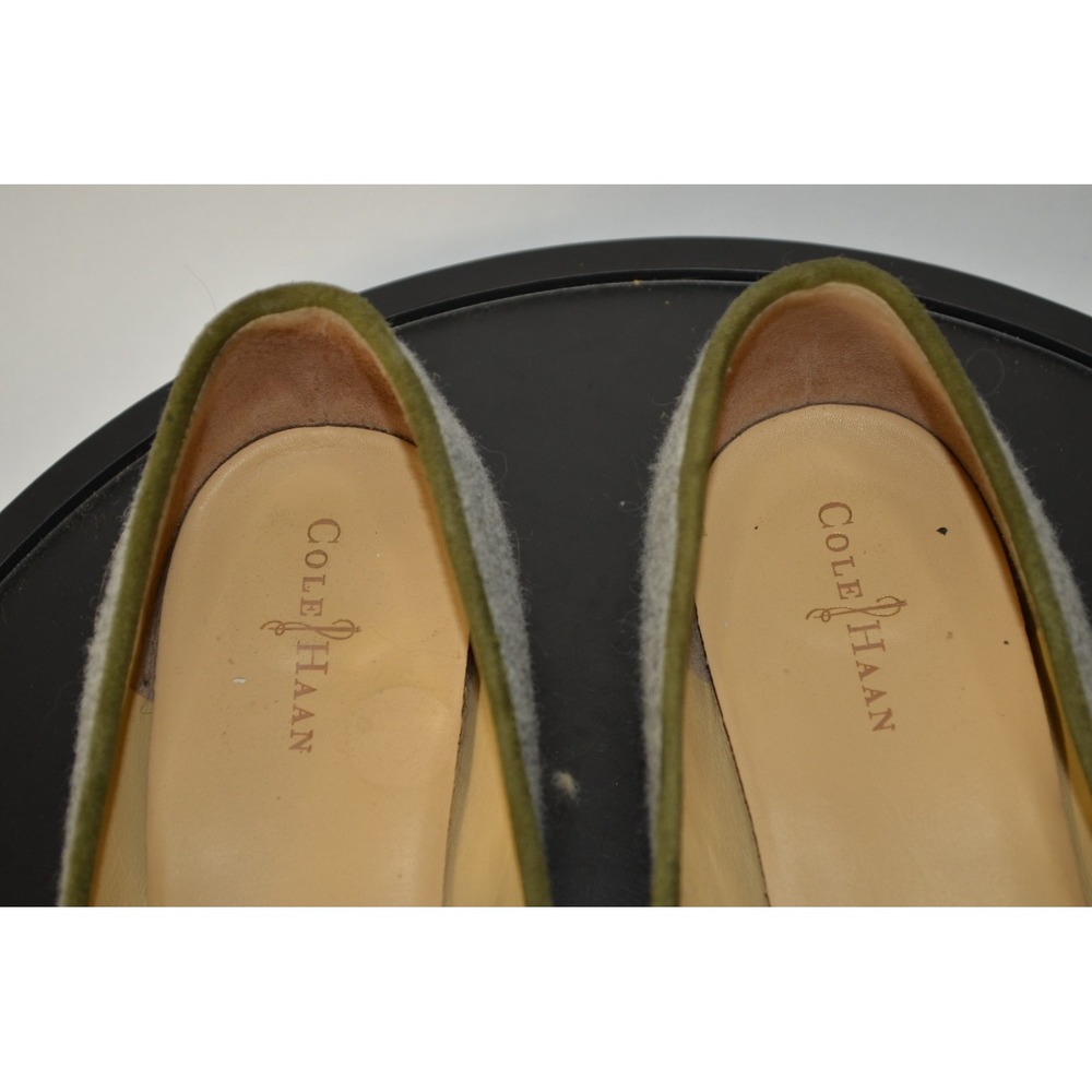 Cole Haan Sabrina Tassel Flannel Loafer Shoes Women's 7.5 B Gray / Green - Picture 3 of 7